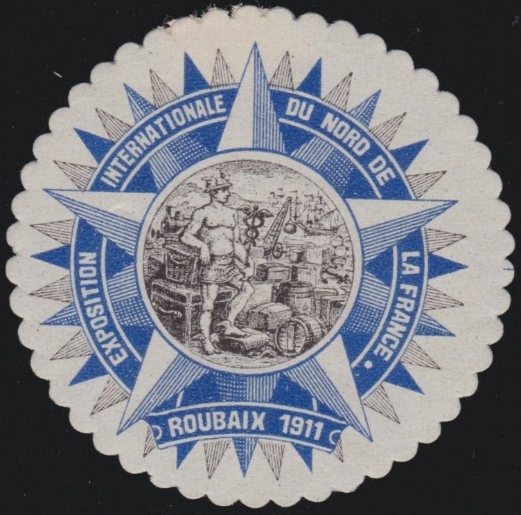 France Vignette Poster Stamp Roubaix 1911
